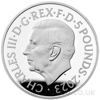 2023 75th Birthday of King Charles III £5 Silver Crown Proof Piedfort Coin Boxed