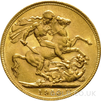 1913 Gold Sovereign Coin George V Melbourne