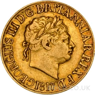 1817 Gold Sovereign Coin George III XF Details
