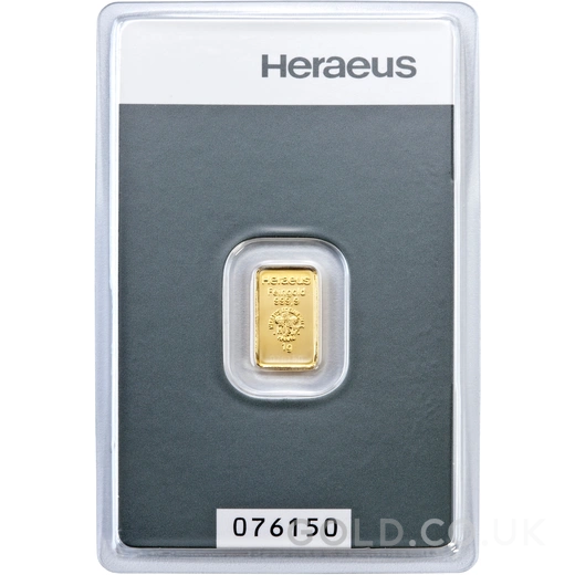 1g Gold Bar Heraeus