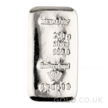 250g Silver Bar Metalor