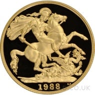 Gold Proof £2 Two Pound Double Sovereign (1988)