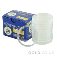 Lindner 38mm Capsules for 1oz Silver Coins (Box of 10)