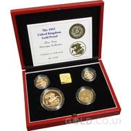 1997 Gold Proof Sovereign Four Coin Boxed Set