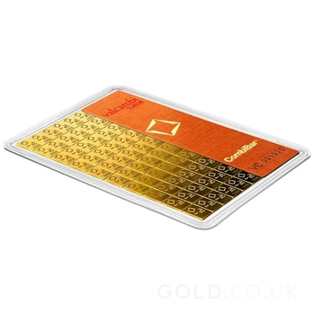 100 x 1g Gold Bar Valcambi CombiBar