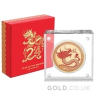 Lunar Dragon 1oz Gilded Silver Coin (2024)