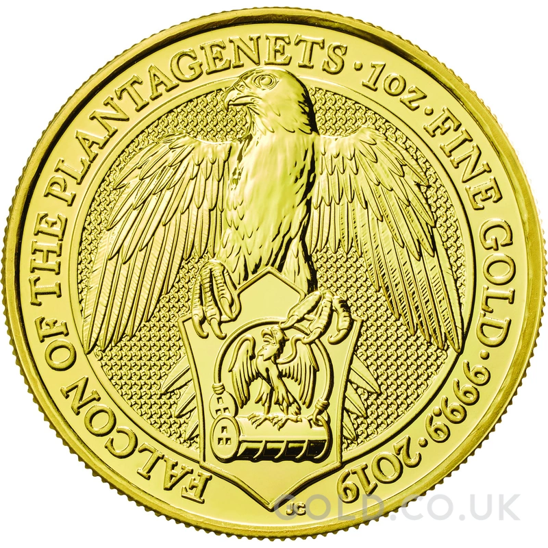 2019 1oz Falcon of the Plantagenets Gold Coin Queen's Beasts