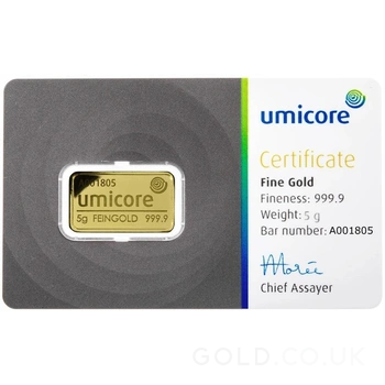 5g Gold Bar Umicore