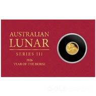 2026 0.5g Gold Proof Coin Perth Mint Lunar Year of the Horse