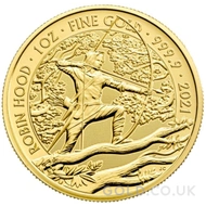 2021 Gold Royal Mint Myths & Legends Coin Robin Hood Coin 1oz