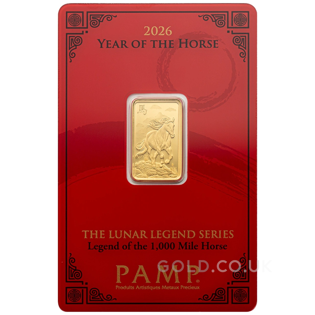 5g Gold Bar 2026 Year of the Horse PAMP