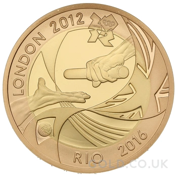 2012 Proof £2 Coin Gold Double Sovereign London Rio Olympic Handover Ceremony