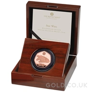 2024 Millennium Falcon Fifty Pence Proof Gold Coin Boxed