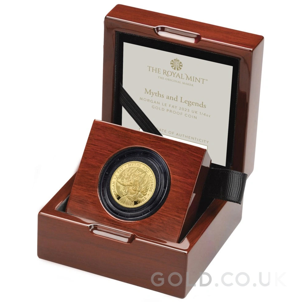2023 Proof Morgan le Fay Gold Coin Myths & Legends 1oz Boxed