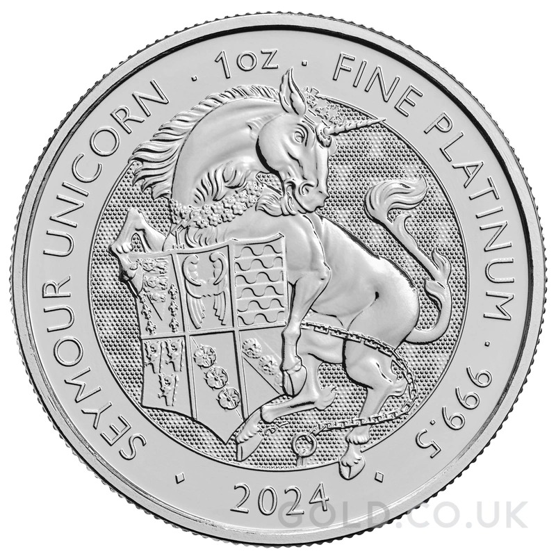 2024 Seymour Unicorn Platinum Coin Tudor Beasts 1oz