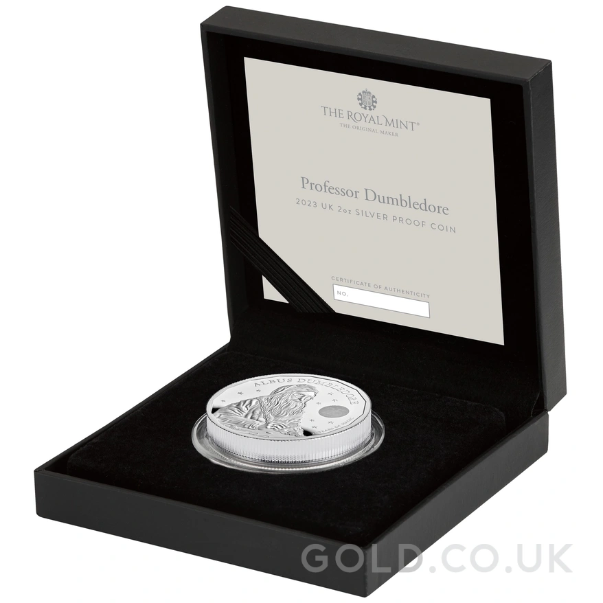 2023 Proof 2oz 25th Anniversary of Harry Potter Silver Coin Dumbledore Boxed