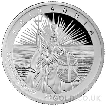 2025 Britannia 2oz Silver Proof Coin Boxed