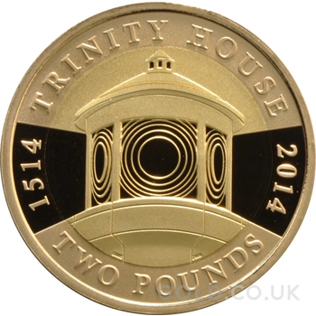 2014 Proof £2 Coin Gold Double Sovereign 500th Ann Trinity House