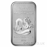 5oz Silver Year of the Dragon Bar (2024)