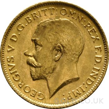 1915 Gold Half Sovereign George V Sydney