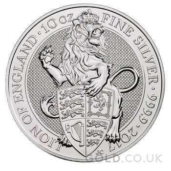 2017 10oz Lion of England Silver Coin Queen's Beasts
