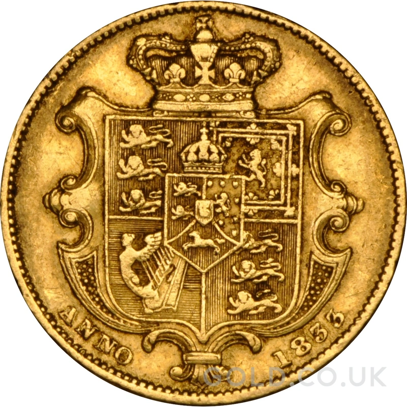 1833 Gold Sovereign Coin William IV