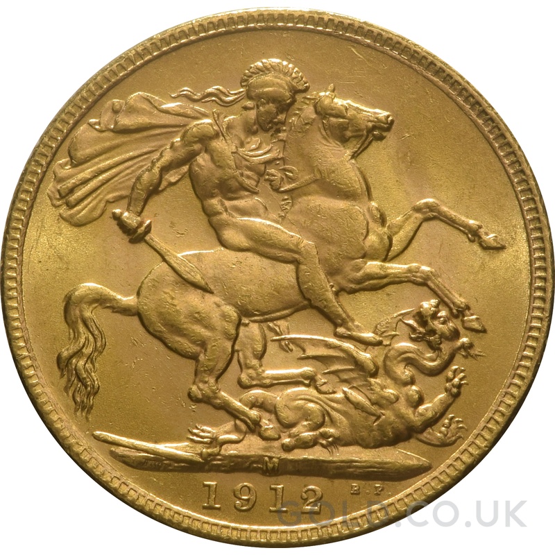 1912 Gold Sovereign Coin George V Melbourne