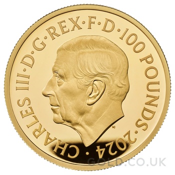2024 Royal Mint 1oz Year of the Dragon Proof Gold Coin Boxed
