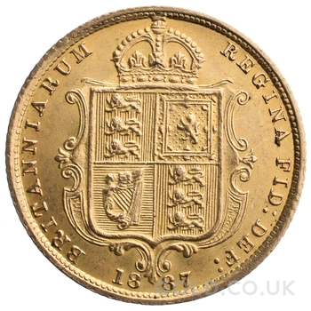 Gold Half Sovereign Victoria Jubilee Head Shield Back