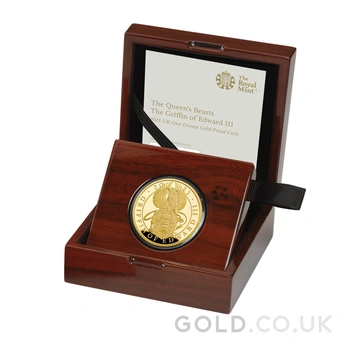 2021 Proof 1oz Griffin of Edward III Gold Coin Queen's Beasts Boxed