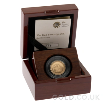 2017 Proof Gold Half Sovereign Boxed