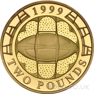 Rugby World Cup Gold Proof £2 Two Pound Double Sovereign (1999)