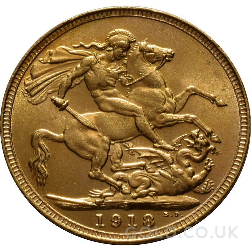 1918 Gold Sovereign Coin George V Sydney