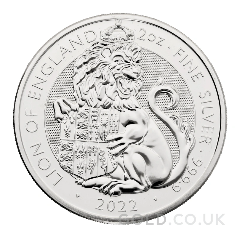 2022 Lion of England Silver Coin Tudor Beasts 2oz
