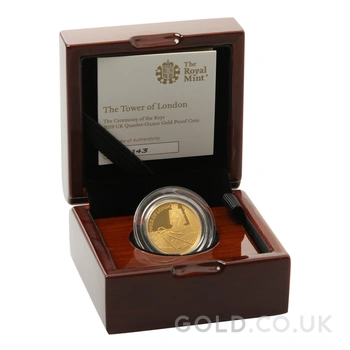 2019 1/4oz Tower of London Ceremony of the Keys Proof Gold Coin Boxed