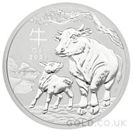 Silver Perth Mint Year of the Ox 1/2oz (2021)