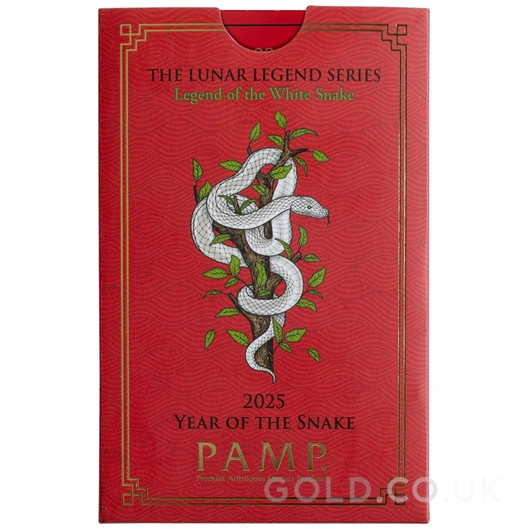 1oz Gold Bar 2025 Year of the Snake PAMP