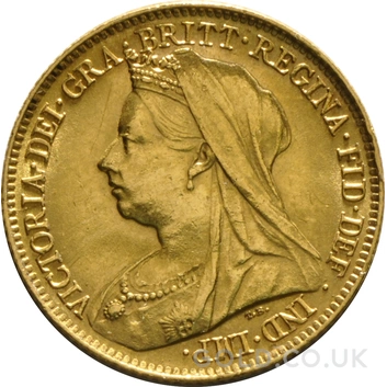 1898 Gold Half Sovereign Queen Victoria Old Head