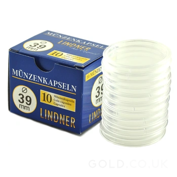 Lindner Coin Capsules 39mm 1oz Silver Coin 10 Box