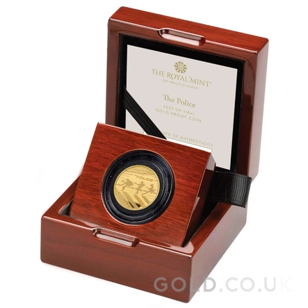 2023 Proof 1/4oz The Police Gold Coin Music Legends Boxed