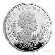 Queen Elizabeth Memorial 1oz  Proof Silver Coin Boxed (2022)
