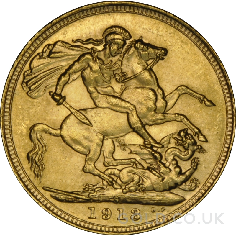 1913 Gold Sovereign Coin George V Sydney
