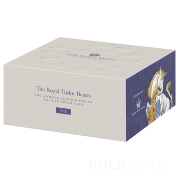2024 Seymour Unicorn Gold Coin Tudor Beasts 1oz Proof Boxed