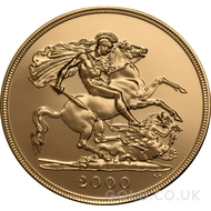 2000 Gold Quintuple Sovereign Elizabeth II