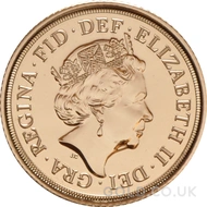 Gold Half Sovereign Coin Elizabeth II Fifth Head