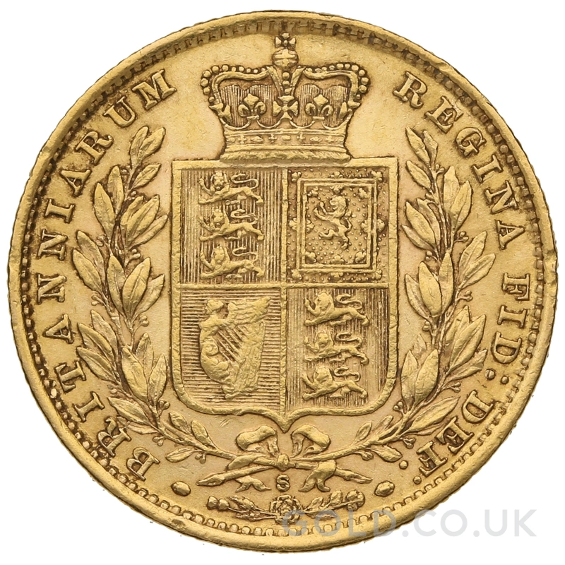1882 Gold Sovereign Coin Queen Victoria Young Head Shield Back Sydney