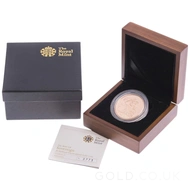 2010 Gold Brilliant Uncirculated Five Pound Coin Boxed -