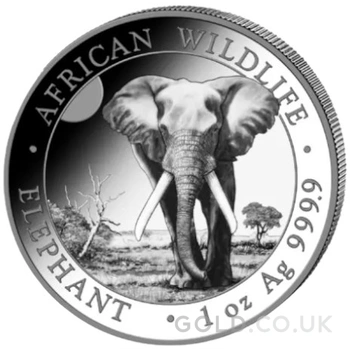 2025 1oz African Wildlife Elephant Silver Coin