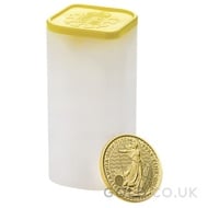 Tube of 25 Tenth Ounce Britannia Gold Coins (2024)
