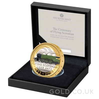 2023 £2 Piedfort Proof 100th Anniversary of the Flying Scotsman Silver Coin Boxed